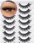 Russian Strip False Eyelashes D Curl Soft Faux Mink Lashes Natural Curly Cat Eye