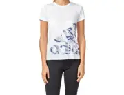 Adidas Women's Logo Tee Shirt Size Large L White Climalite New with tags RRP $45
