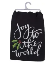 New Primitives By Kathy Joy To The World Kitchen Hand Towel