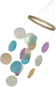 MERRYHAPY Seashell Wind Chime Decor Hanging Pendant for Delicate Indoor/Outdoor Chime Colorful Shells