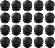 TopHomer 20 Pieces Round End Plugs, 16mm/0.63in Plastic Tube Inserts Chair Leg End Caps Tube Domed Inserts Protectors for Furniture Legs