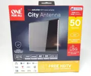 One For All Amplified Indoor Flat TV Antenna 4K 1080 HD 14432
