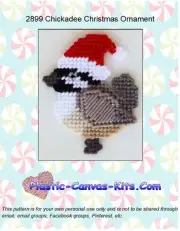 Chickadee Christmas Ornament- Plastic Canvas Pattern or Kit