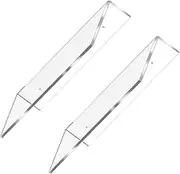 Hohopeti 2Pcs Plastic Floating Wall Shelves Wall Mounted Bookshelf for Bathroom Living Space Saving Shaped Organizer Easy Installation Stylish Home Storage