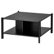 JÄTTESTA coffee table, black, 80x80 cm