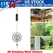 3D Rotating Wind Chimes Tree Of Life + Rotation Crystal Ball +Wind Spinner Motor