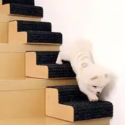 Dog Stairs for Small Dogs, 2 Step Modular Dog Stairs for Any Staircase, Dog Ramp Stairwedge with Durable Non-Slip for Small Medium Old Dog Puppy (4 Pack)