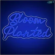 Sign Lamp Bloom Planted Neon Sign USB LED Light Wall Decor for Garden Yard Flower Store Office Bar Cafe Wedding Birthday Party 42cm×24cm