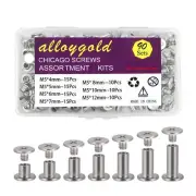 Sponsored Ad - 90 Sets 304 Stainless Steel Chicago Screws Leather Assorted Ki...