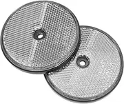 Gogogmee 2pcs Round Reflector Reflectors for Post Mailboxes Reflector Screw Mount Reflector Rear Reflector Car Automobiles Reflectors Driveway Reflectors Plastic The Fence Trailer