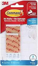 Command Wet Area Strip 6-Pieces, Medium/Large