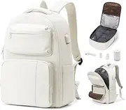 [bergsalz] Easyjet Vacuum Backpack, Hand Luggage, 45 x 36 x 20, Airbag Backpack, Hand Luggage, Aeroplane for Men and Women, Vacuum Travel Backpack with Vacuum System, beige