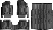Compatible with BYD Qin Plus DMI 2021-2024 TPE Floor Mats and Cargo Liner, All Weather Floor Liners Trunk Mat TPE Heavy Duty Pad(4PCS Full Set)