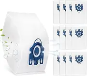 12 Pack 3D Airclean Dust Bags Compatible with Miele, Complete C3, Complete C2, Complete C1,Classic C1, S227 S240, S270 S280 S400, S2,S5,S8 S400i-S456i Series Canister Vacuum Cleaner