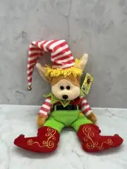 Beanie Kids Dingle the Elf Bear Christmas Theme Plush With Tag