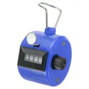 Clicker Counter 4-Digit Hand Tally Counter Mechanical Click Counter Blue