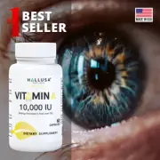 HallVita - Vitamin A 10,000 iu - Immune Boost & Vision Supplements - 60 Cap