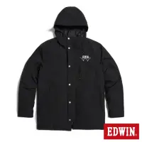 在飛比找momo購物網優惠-【EDWIN】男裝 都會羽絨夾克連帽外套(黑色)