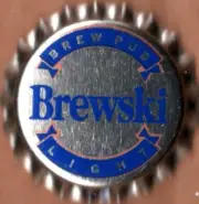 USA Plastic Lined Beer Crown Bottle Cap: Brewski Brewing