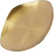 FUNOMOCYA 1pc Stainless Steel Sauce Dipping Plate Appetizer Tray for Dips Seasonings and Sauces Side Dish Dishware for Restaurants and Home Use
