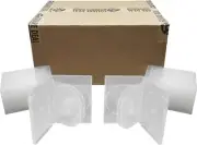 (100) DV6R22CLWT 6 Disc Clear Empty Replacement Media Storage DVD 22MM Box Case