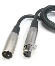 15Ft XLR 3pin Male to Female M/F Mic Microphone Extension Audio Cable Black Cord