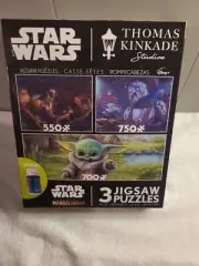 Disney Star Wars The Mandalorian Thomas Kinkade Studios 3 Jigsaw Puzzles