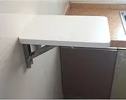 Exquisite Wood Wall Mounted Folding Table Kitchen Dining Desk Home Office Work Laptop Computer Drop Leaf Fold Down Wooden White Space Saving Design for Learning and Chasing The Dawn