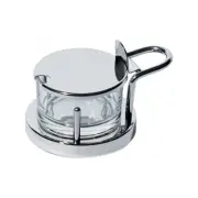 Alessi "Ettore Sottsass" Stainless Steel & Glass Parmesan Cheese Cellar