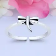 6mm Dragonfly Band 925 Sterling Silver Toe Ring Thin Adjustable Toe Ring