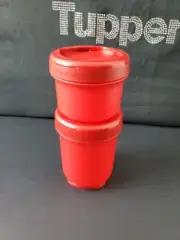 Tupperware Twist N Stack Snack Cups 300ml & 200ml Red