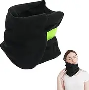 [Generic] Travel Pillows for Airplanes, Airplane Pillow for Long Flight Easy-to-Carry, Machine-Washable Travel Neck Pillow, for Sleeping Rest, Airplane Car & Home Use, Travel Accessories(Black)