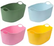 Flexible Laundry Basket Collapsible Clothes Hamper with Handles 9- Gallon