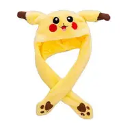 Fungogo New 60cm Hat Moving Up Bag Pikachu Fashion Cute Ears Down Air Plush Toy Cap Birthday Gift