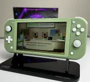 Matcha Green - Pure White Accents - Soft Touch - Custom Nintendo Switch Lite