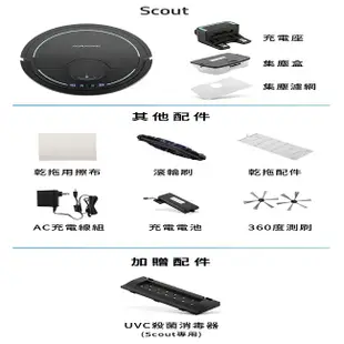 電器妙妙屋-【美國MIRAVAC】雷射地圖掃地機器人 專配UVC殺菌燈盤(SCOUT) (5.8折)