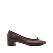 [Repetto] Repetto 30mm Camille Bow-detail Block-heel Pumps 41 IT RED