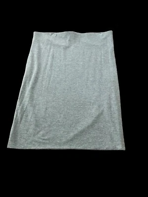NWT Loft Women's Size L Straight & Pencil Skirt Gray Rayon Pull On Stretch Solid