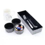 4-piece drawer organizers multi-purpose storage box junk bins for M Charcoal-M