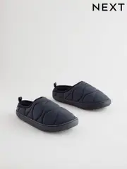Navy Blue Onion Thinsulate Quilted Mule Slippers (B87787) | $20