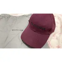 在飛比找蝦皮購物優惠-Balenciaga 巴黎世家酒紅色棒球帽