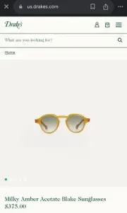 Drake’s Milky Amber Acetate Blake Sunglasses