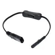IEC C7 to C8 Power Adapter Cord Extension Line with Switching Control Button