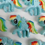20 x Blue, My Little Pony Inspired Resin FlatBacks 3D, Flatback DIY Scrap Crafts