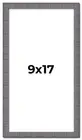 9x17 Frame Pewter Picture Frame Modern Photo Frame UV Acrylic, Acid Free Backer