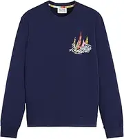 Scotch & Soda Herren Front Back Boating Artwork Sweatshirt