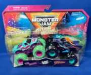 New - BLUE THUNDER & DRAGON - Monster Jam NITRO NEON 2-Pack 1/64 Scale WALMART