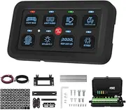 Byttlerom 8 Gang Switch Panel RGB LED Light Switch Panel Multifunction Toggle/Momentary/Pulsed Touch Control Switch Pod Box