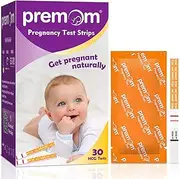 Premom 30-Pack hCG Pregnancy Test Strips -30 Individually Wrapped Pregnancy Test Kit- Accurate and Powered by Premom Ovulation Predictor iOS and Android APP