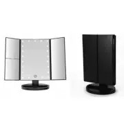 Mini Light Up Dressing Table Tri-fold LED Lights Dimmable Make Up Vanity Mirror